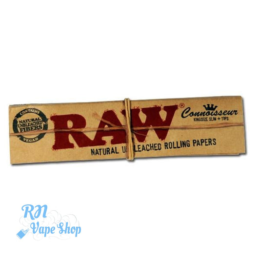 RAW Classic Connoisseur King Size Slim Rolling Papers & Tips RAW Classic Connoisseur King Size Slim Rolling Papers RN Vape Shop Single  