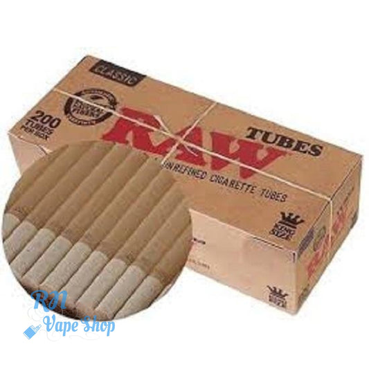 RAW Classic King Size Empty Cigarette Tubes 200per Box Pre-Rolled Cones RN Vape Shop   