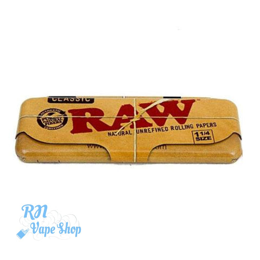RAW Classic Metal Paper Case Tin 1- 1/4 RAW Paper Tin holder RN Vape Shop   