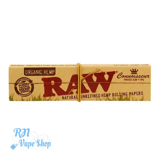 RAW Organic Connoisseur King Size Slim Rolling Papers & Tips RAW Organic Connoisseur King Size Slim Rolling Papers & Tips RN Vape Shop Single  