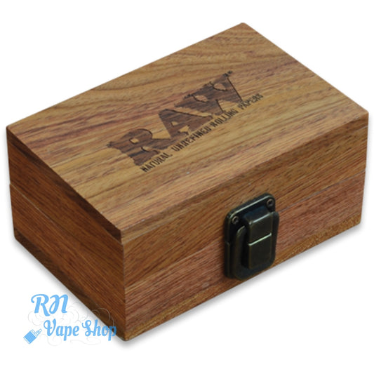 RAW Small Wooden Rolling Storage Box case RAW Small Wooden Rolling Storage Box RN Vape Shop   