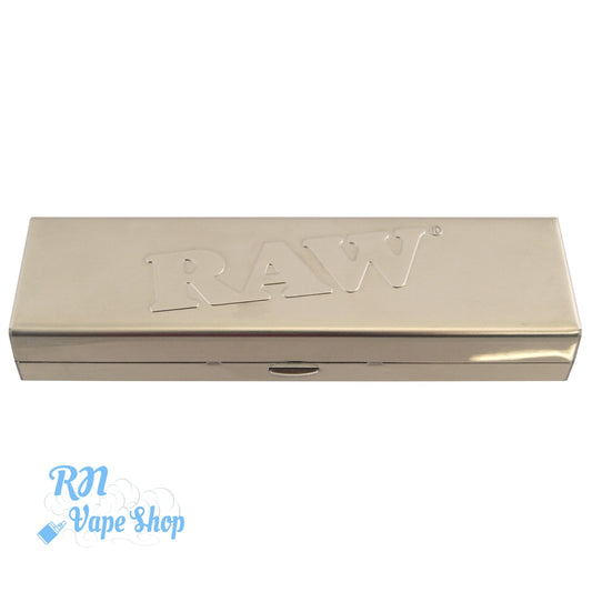 RAW Steel Paper Tin for King Size Slim and Pre-Rolled Tips RAW Steel Paper Tin RN Vape Shop   