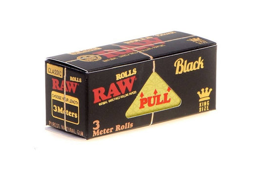 RAW Black Hemp 3m King Size Roll RAW 3m Rolls RN Vape Shop   