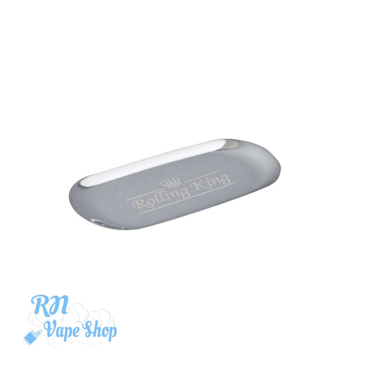 Rolling King SILVER Large Rolling Tray Rolling King Rolling Trays RN Vape Shop   