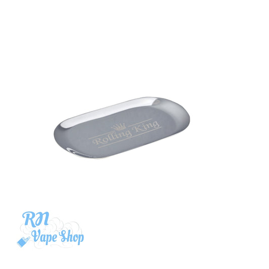 Rolling King SILVER Small Rolling Tray Rolling King Rolling Trays RN Vape Shop   