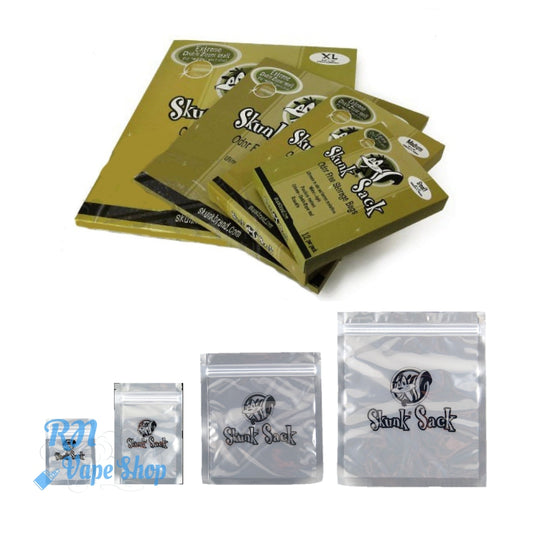 Skunk Brand Transparent Smell Proof Food Bags Baggies Odor Free Smelly Zip Resealable Skunk Brand Bag RN Vape Shop   