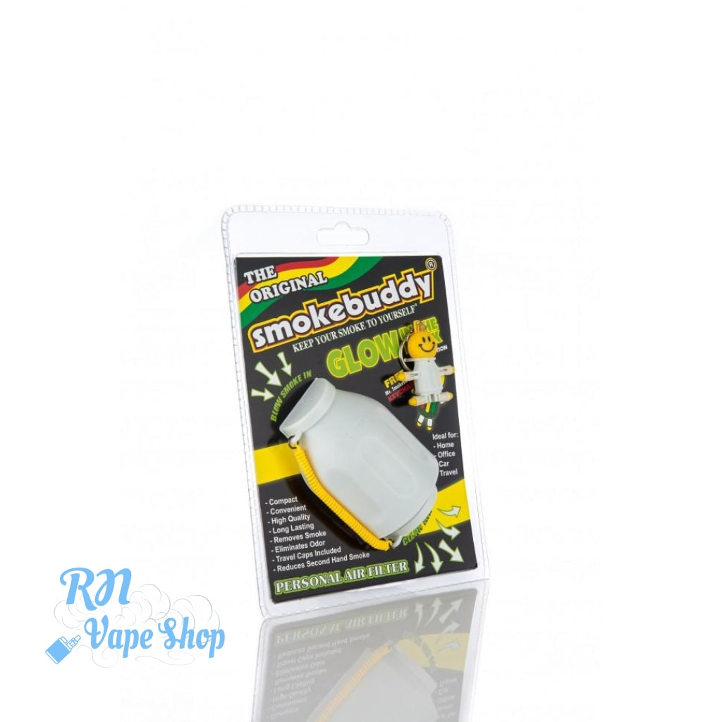 Smokebuddy Personal Air Filter Keeps second hand smoke away Smokebuddy Air Filter RN Vape Shop Original - White (Glow in the Dark)  
